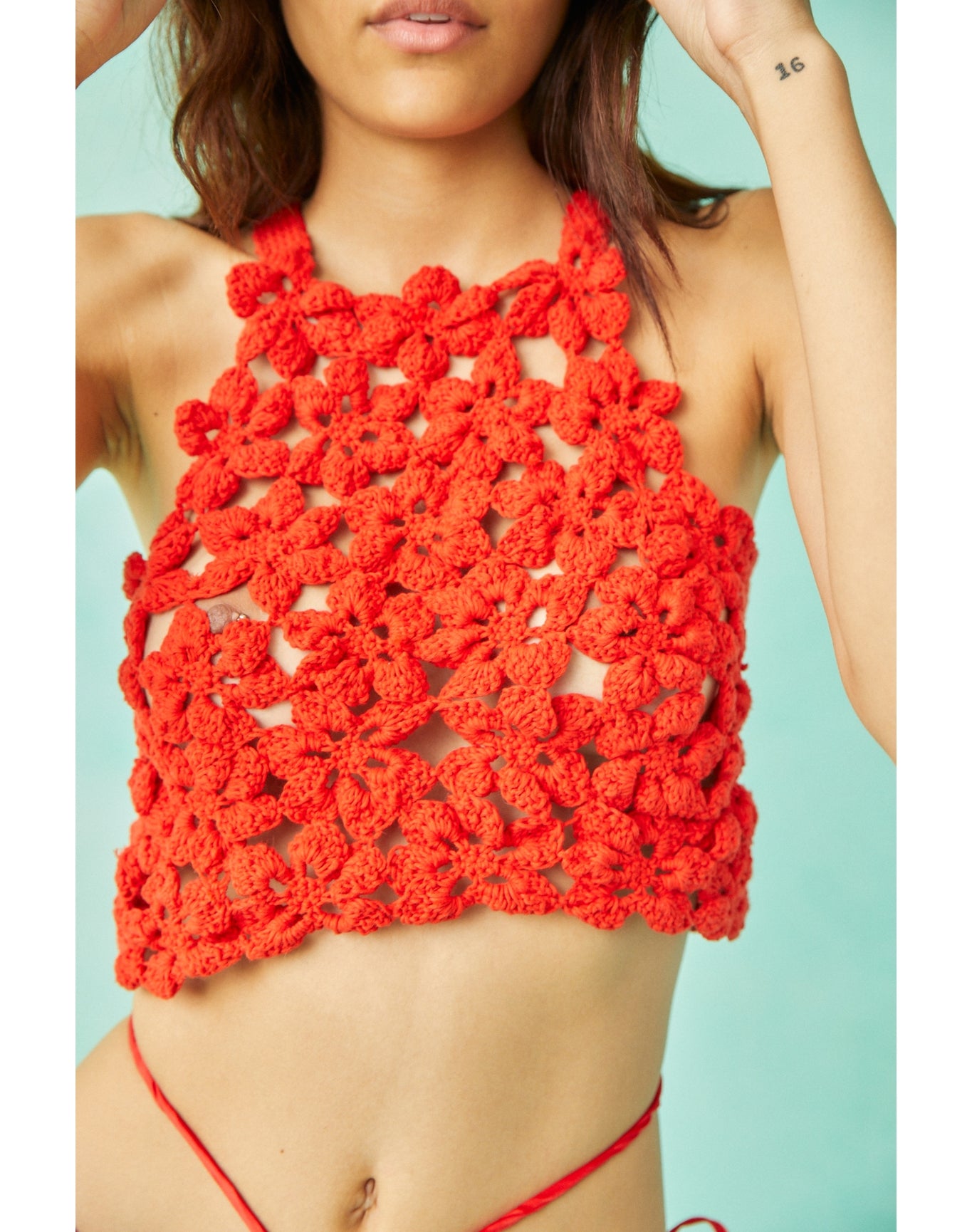 Manolita Crochet Top | Red