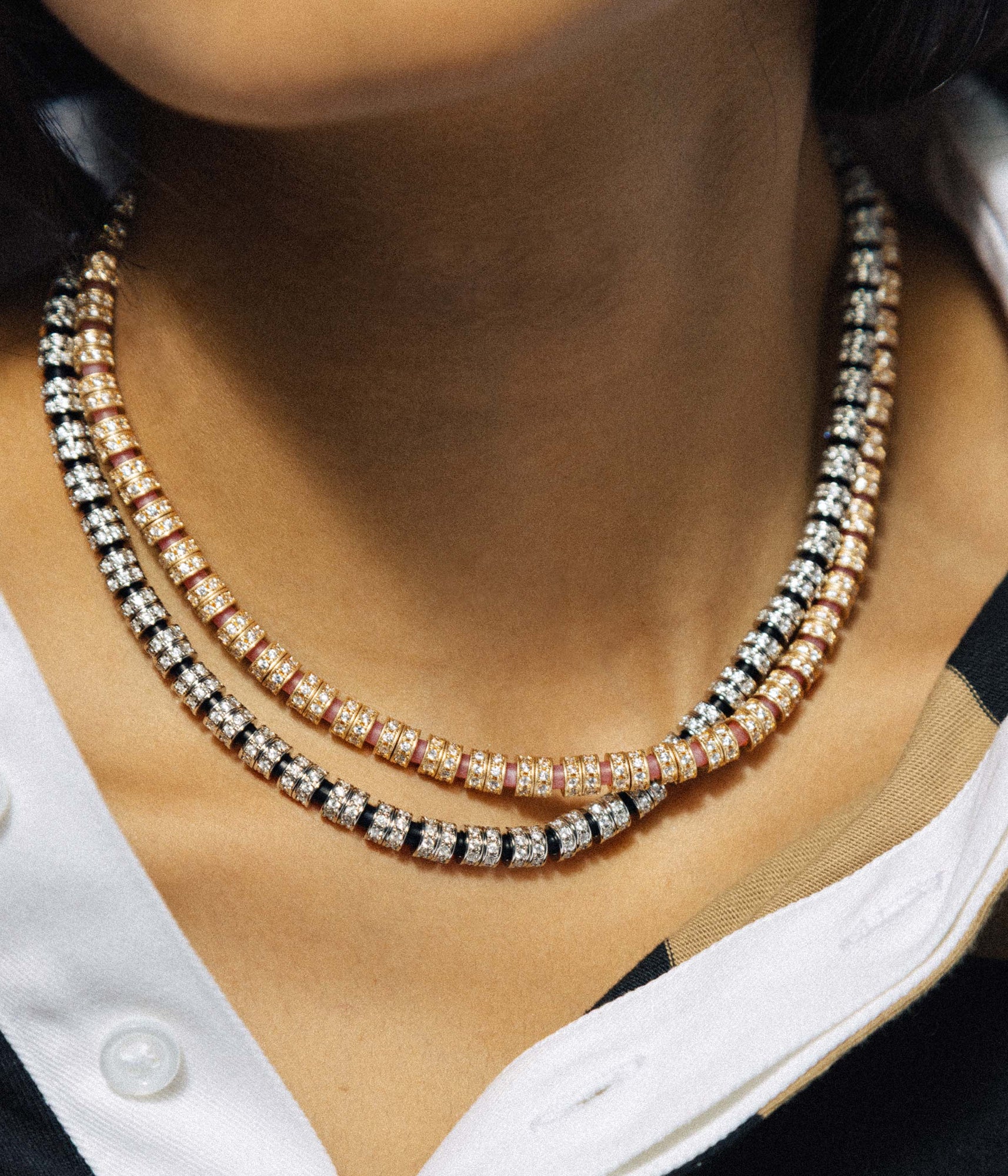 Manon Slider Necklace | Coral