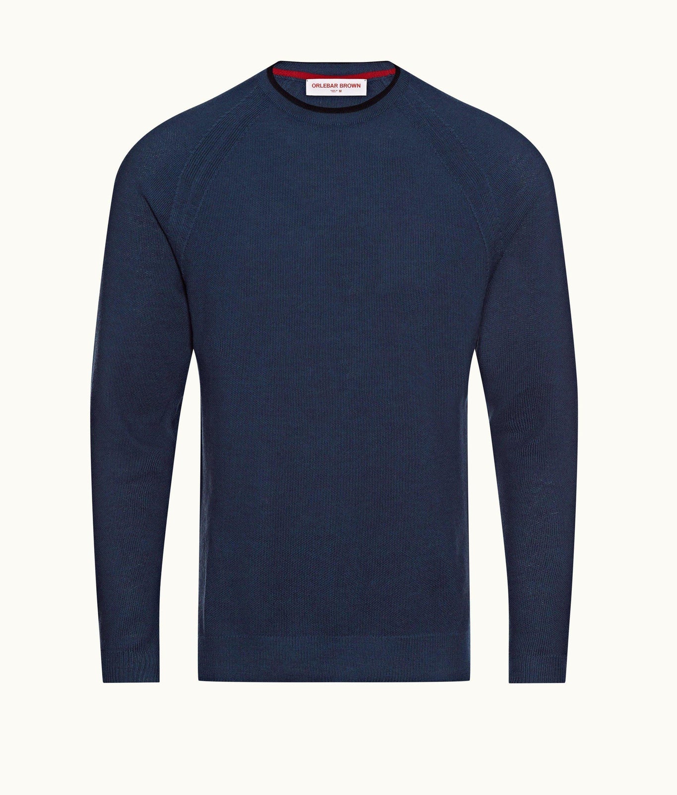 Manza Knitted Merino Crew Neck Jumper | Classic Blue