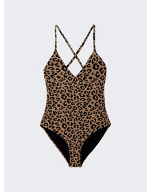 Mara Hoffman | Women | Emma Leopard One-piece Swimsuit | Black Brown