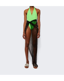 Mara Hoffman | Women | Solid Gabriela Halter Swimsuit | Intensity Green