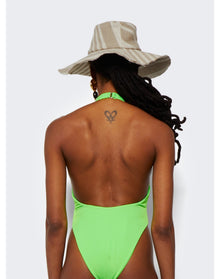 Mara Hoffman | Women | Solid Gabriela Halter Swimsuit | Intensity Green