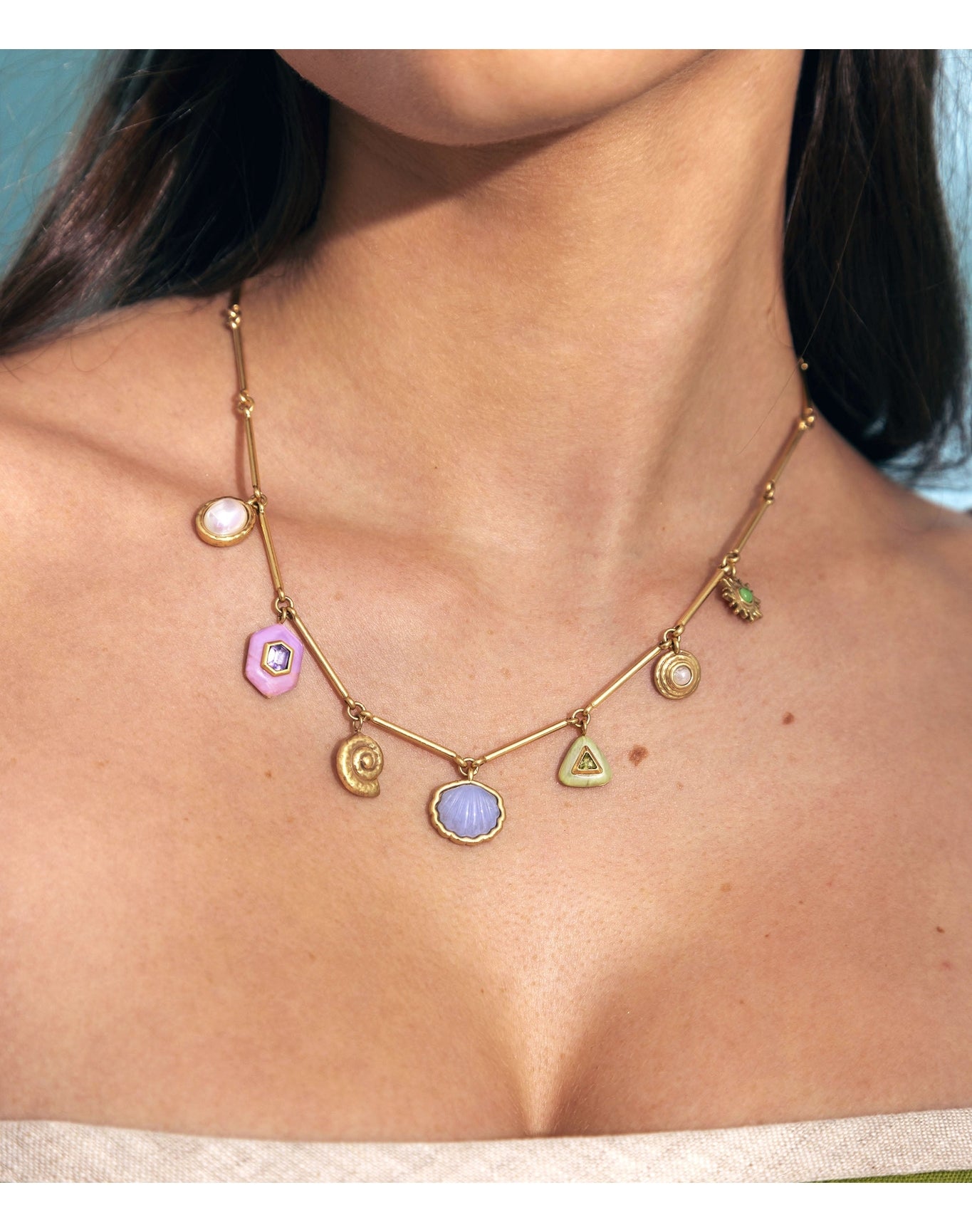 Marbella Charm Necklace | Multicolor