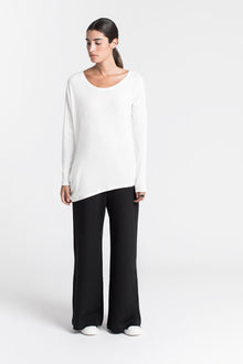 Off Shoulder Drape Tunic | Off White