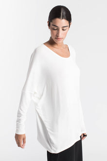 Off Shoulder Drape Tunic | Off White