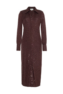 Margaret Dress | Rum Raisin Sequin