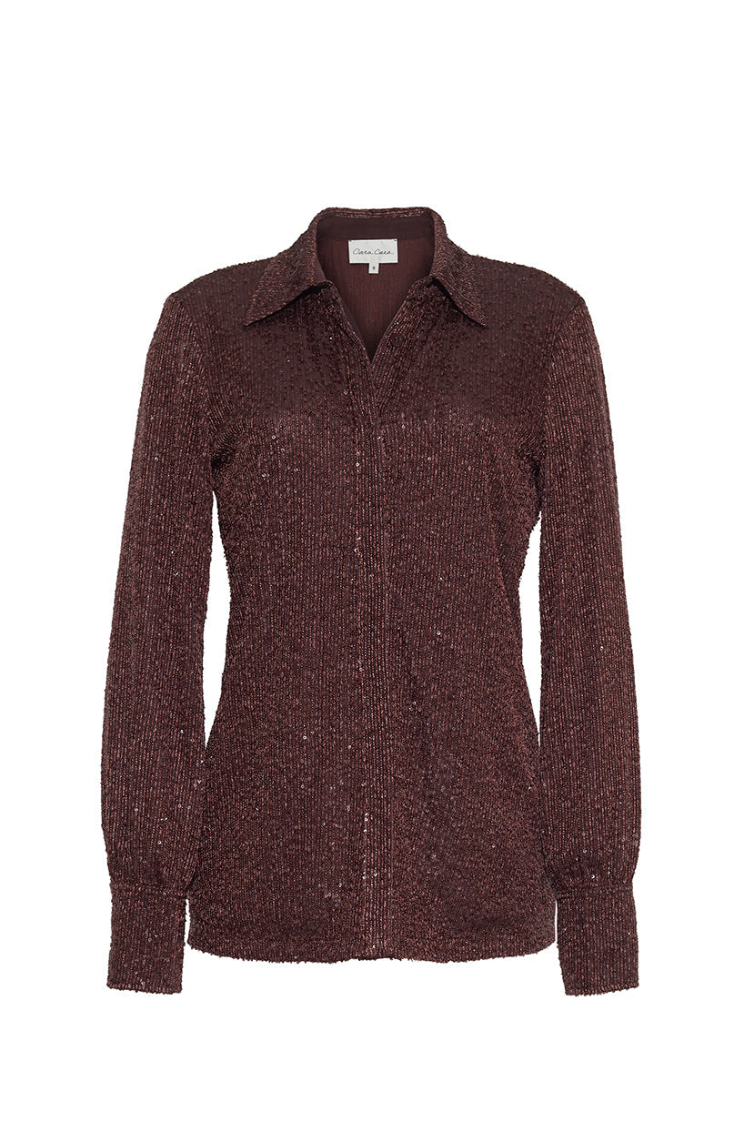 Margaret Top | Rum Raisin Sequin