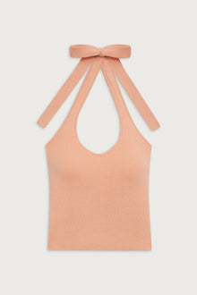 Marialla Cloud Knit Halter Top - Sweet Tea