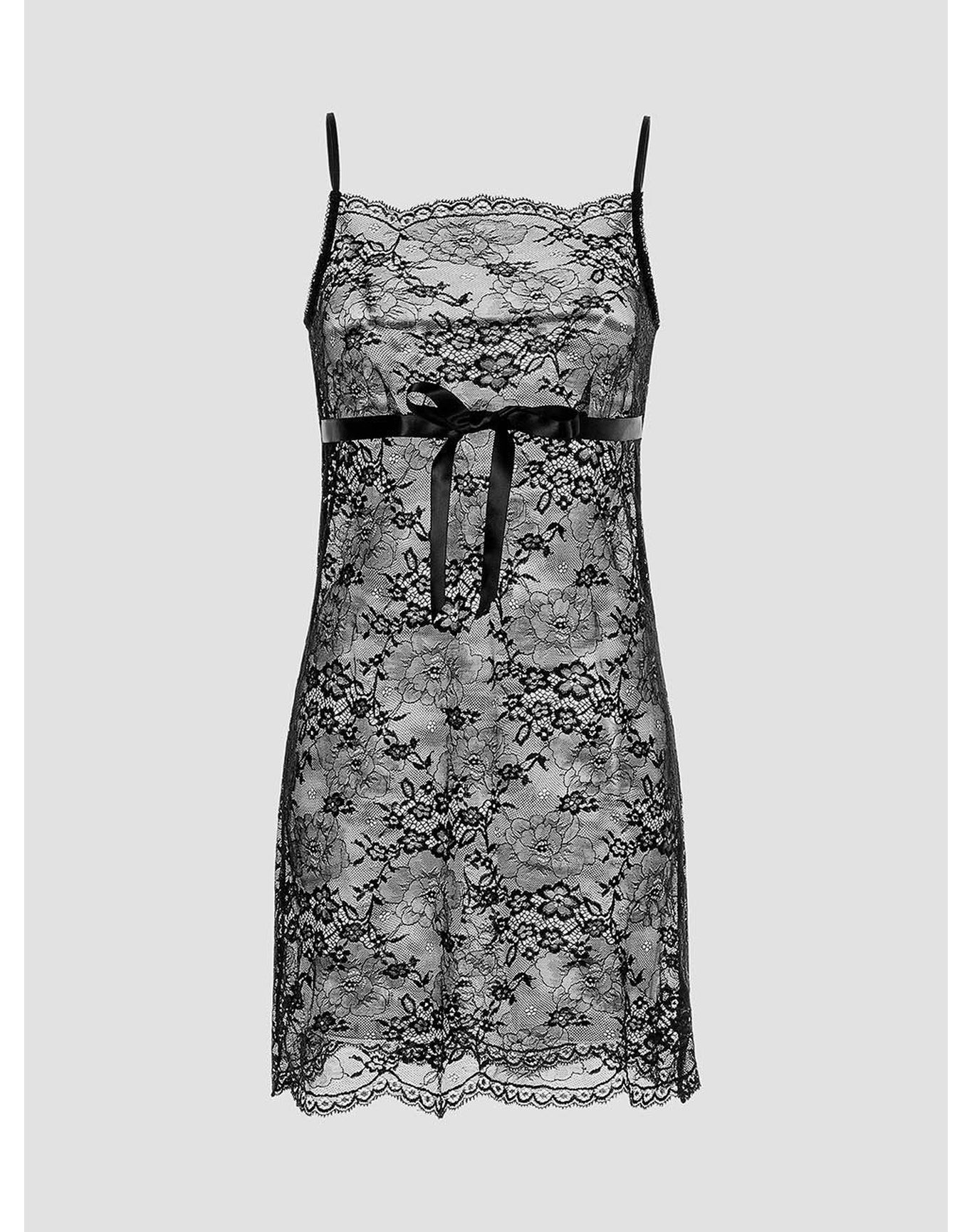 Marianna Lace Nighty | Black