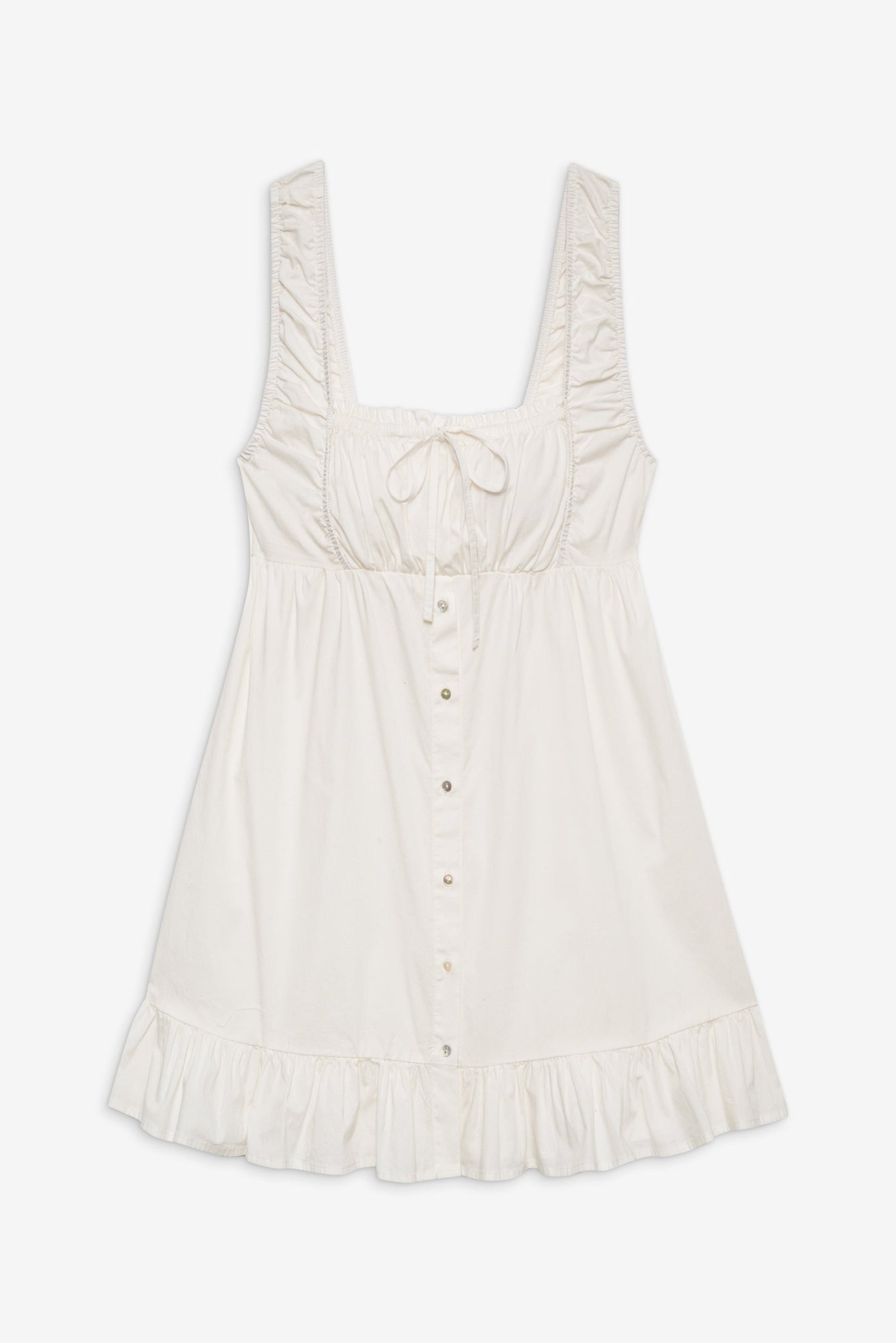 Marilyn Poplin Mini Dress in White