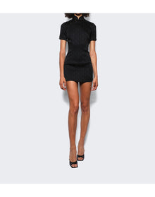 Marine Serre | Women | Jacquard Mini Dress | Black