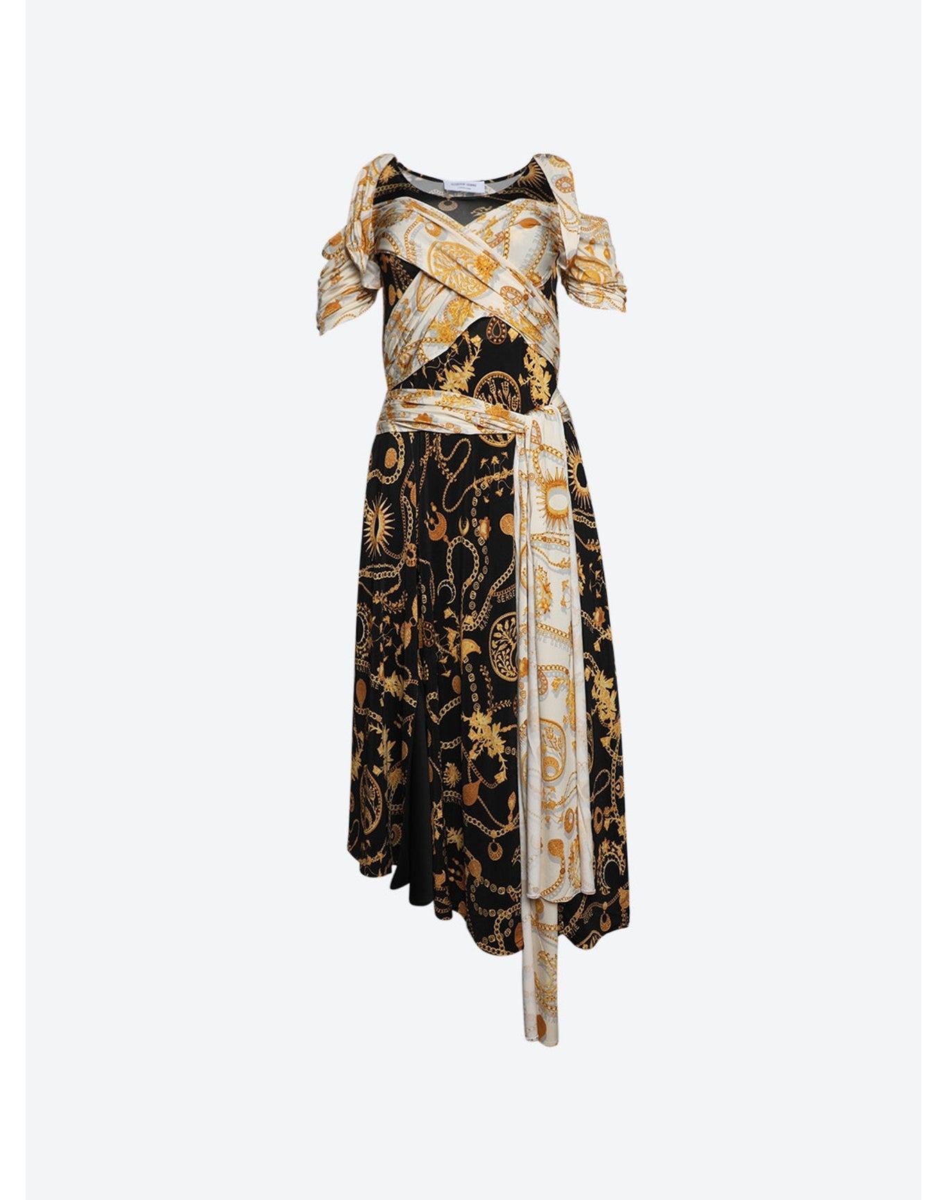 Marine Serre | Women | Orna t Jewelry Nuisette Dress | Black x Gold