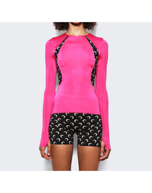 Marine Serre | Women | Regenerated Long Sleeve Top | Fuchsia