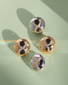 Mariner Cross Studs | Cubic Zirconia | Silver
