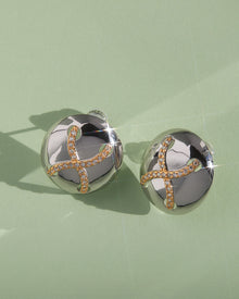 Mariner Cross Studs | Cubic Zirconia | Silver