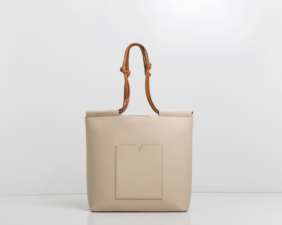 The Market Tote Bag | Oat/Caramel