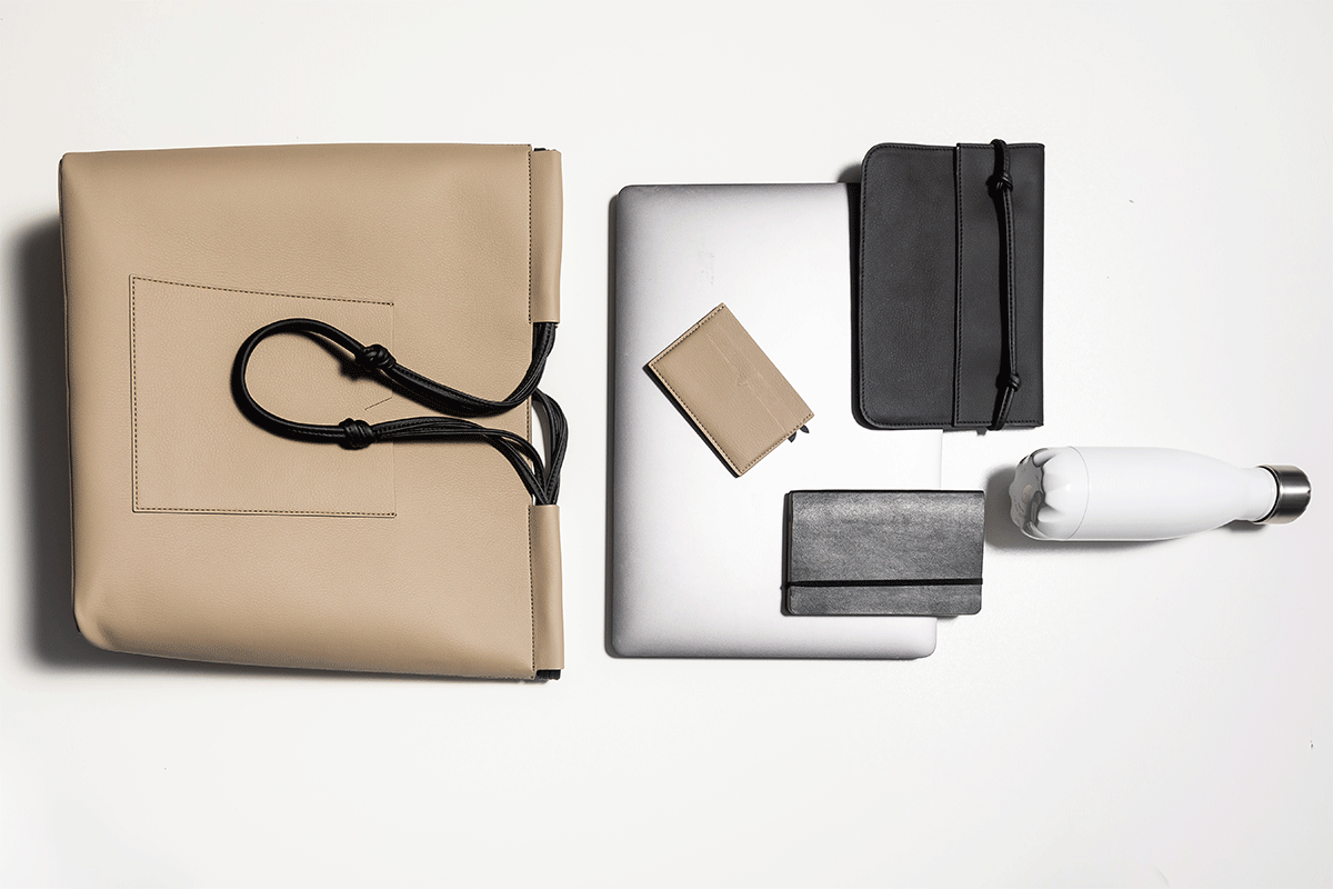 The Market Tote Bag | Stone/Black