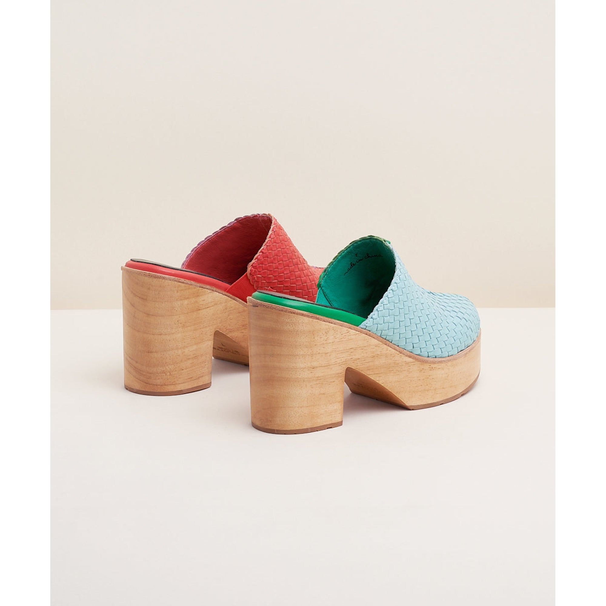 Marlo Low Heel Wooden Clog | Tropical