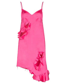 Marques' Almeida | Women | Cut-out Slip Dress With Flounces | Pink