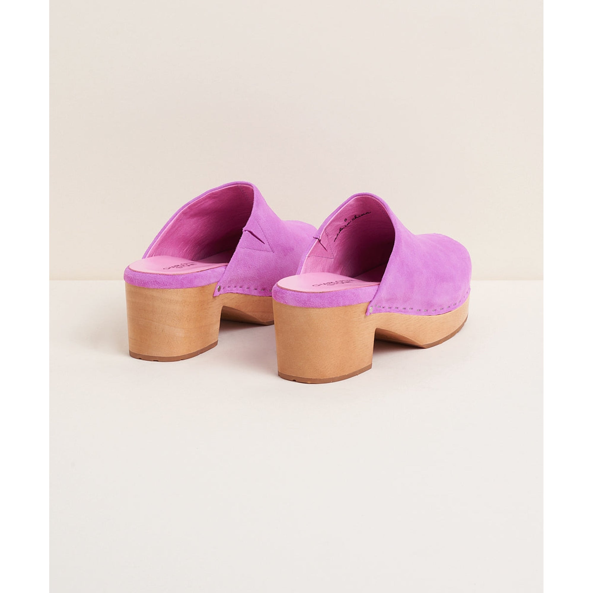 Martino Low Heel Wooden Clog | Orchid