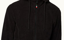 Mathers Classic Fit Mixed Texture Hooded Sweatshirt | Black