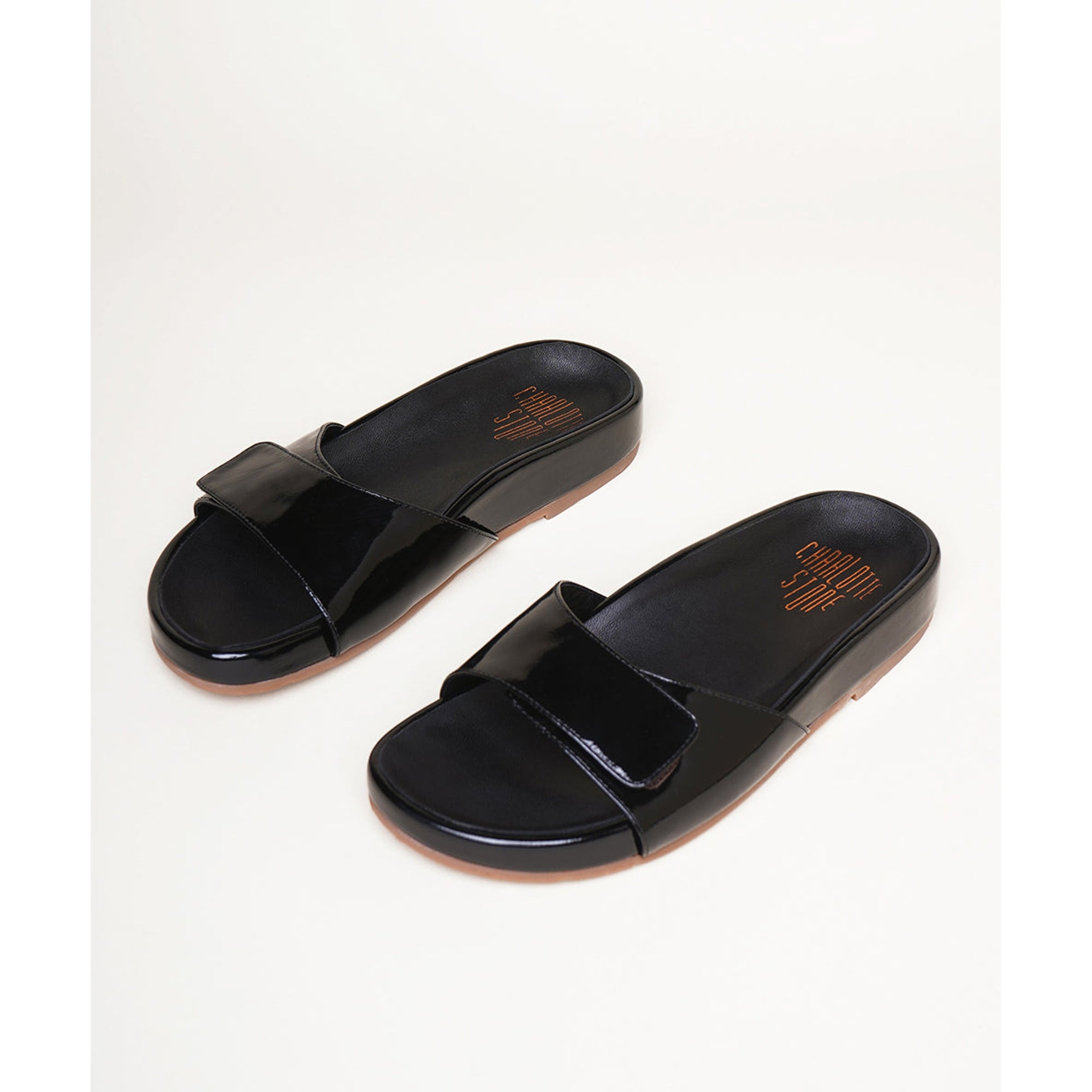 May Velcro-Strap Flat Sandal | Black