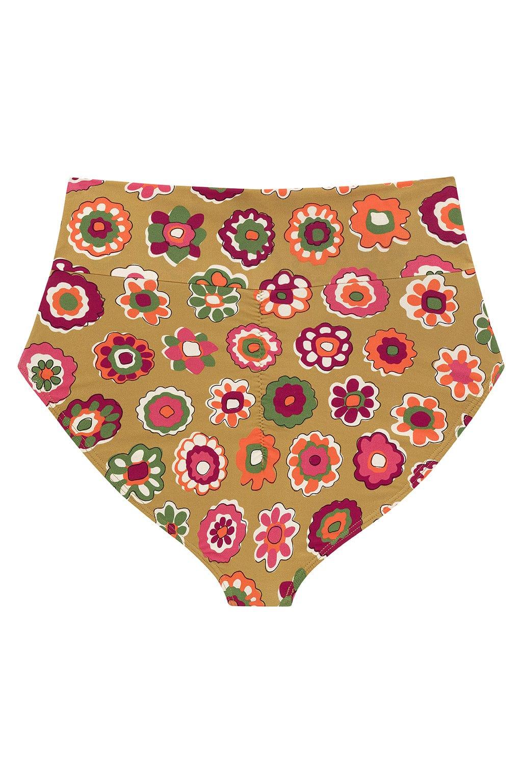 Full Coverage High Rise Bikini Bottom | Mazzy Floral