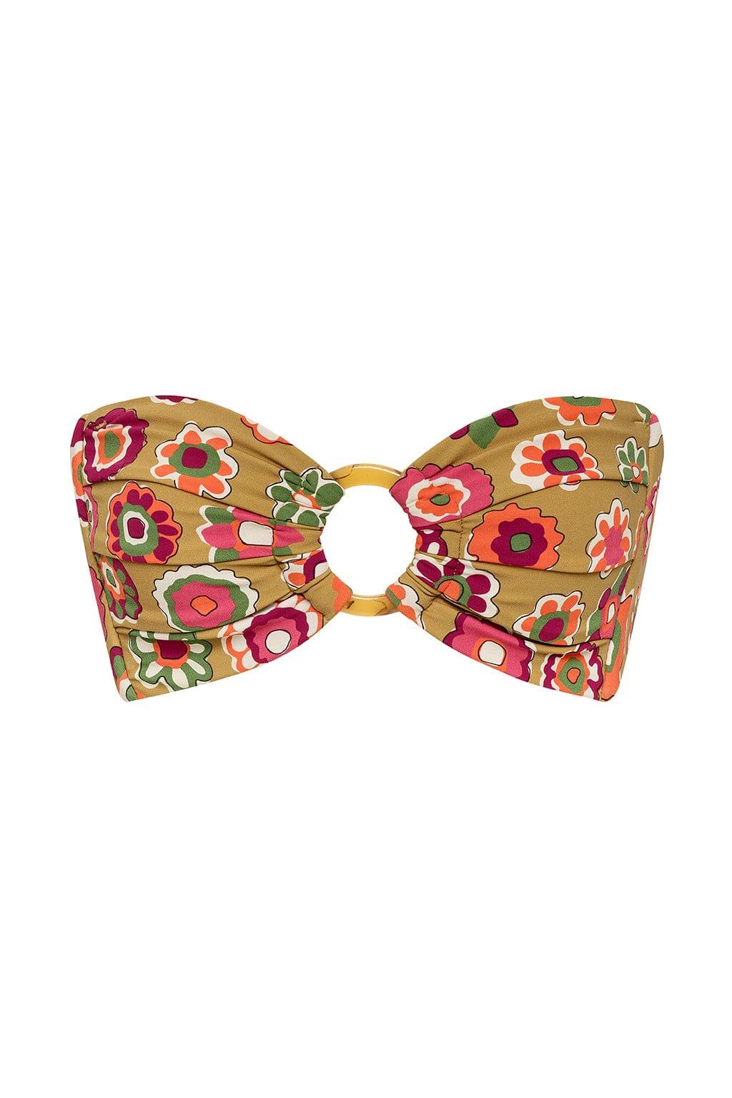Tori Ties Bandeau Bikini Top | Mazzy Floral