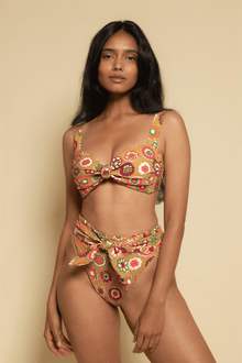 Paula Tie Up Bikini Bottom | Mazzy Floral