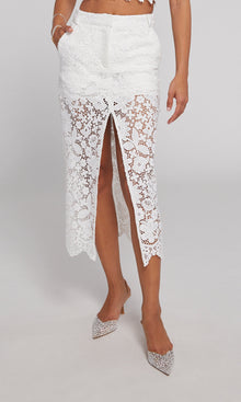 Medina Lace Skirt | White