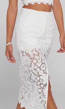 Medina Lace Skirt | White