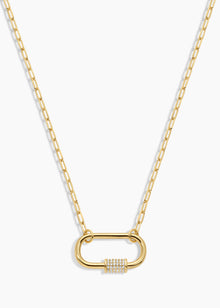 Melrose Necklace | Clear Crystal | 14K Gold Plated