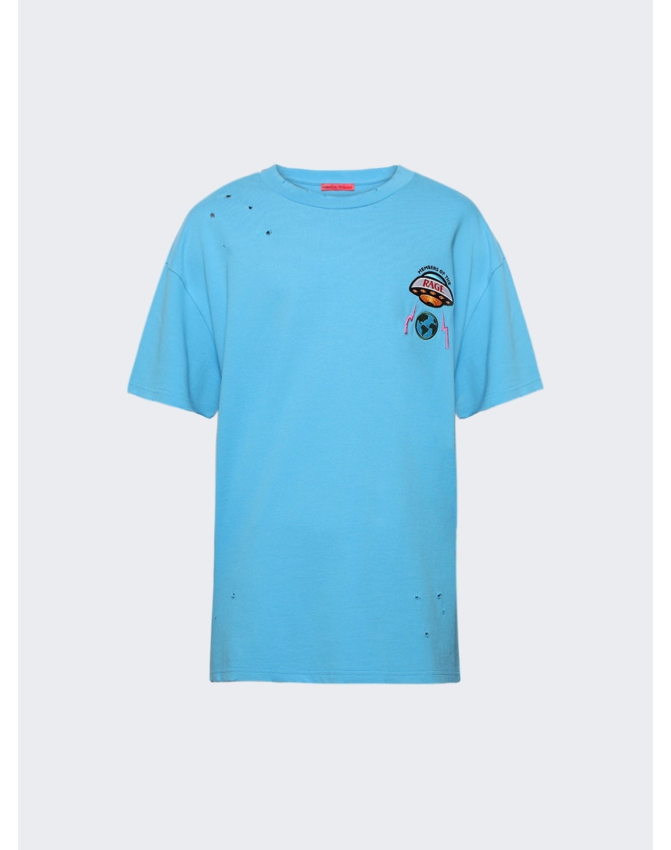 Members of the Rage | Men | Distressed Logo T-shirt | Turquoise