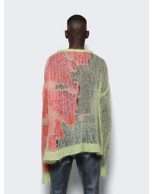 Members of the Rage | Men | Open Knit Sweater | Lime x Multicolor