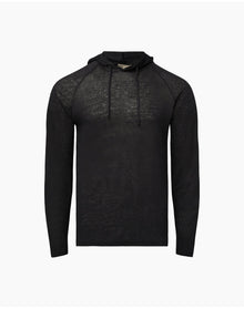 Men | Aaron Linen Hoodie | Gunmetal