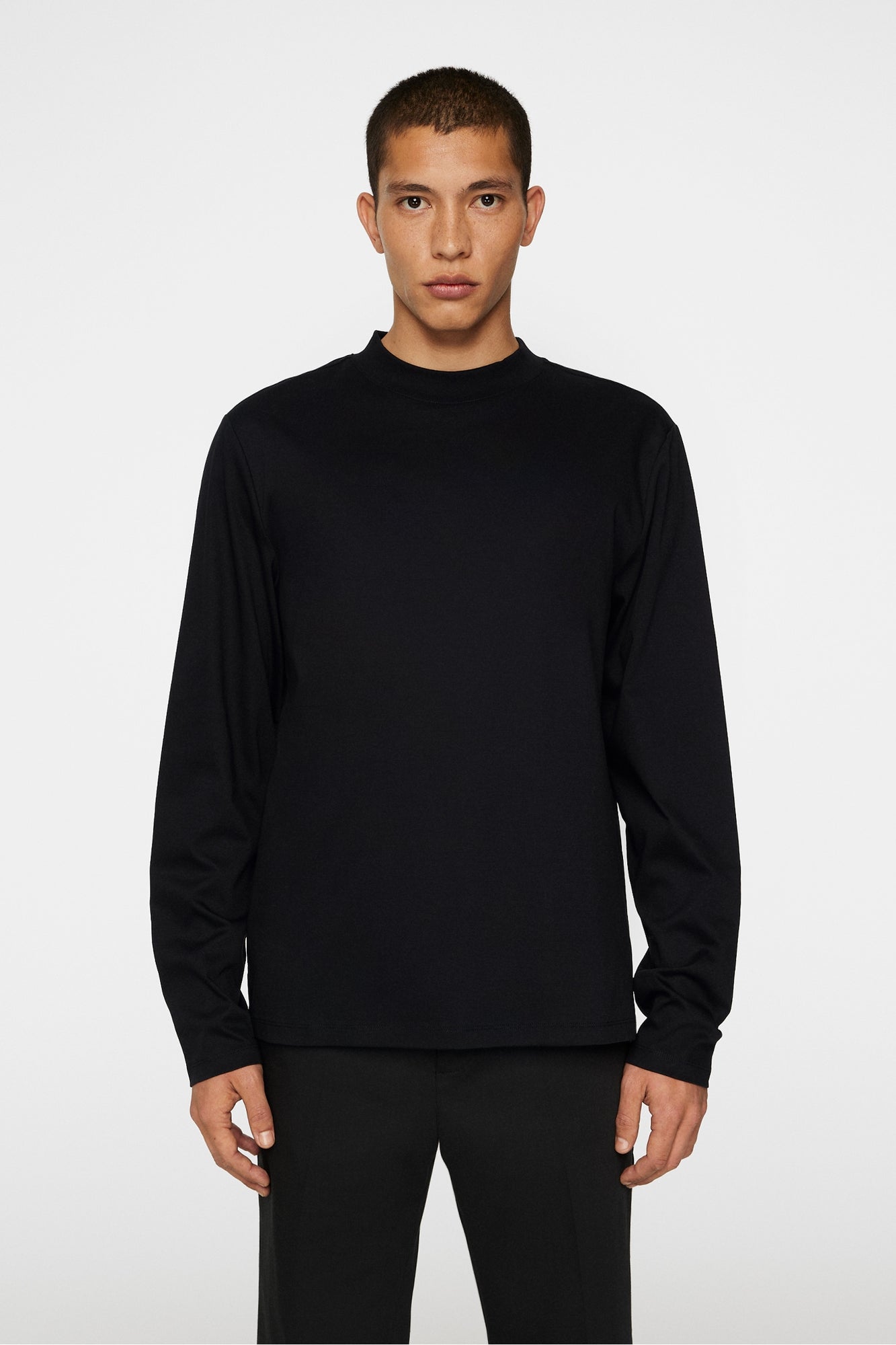 Men | Ace Mock Neck LS T-Shirt | Black