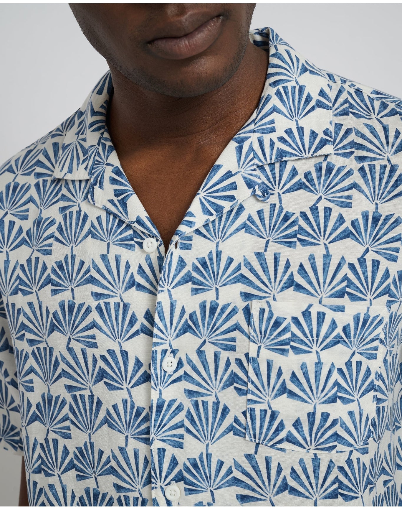 Men | Air Linen Vacation Shirt | Dark Blue