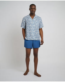 Men | Air Linen Vacation Shirt | Dark Blue