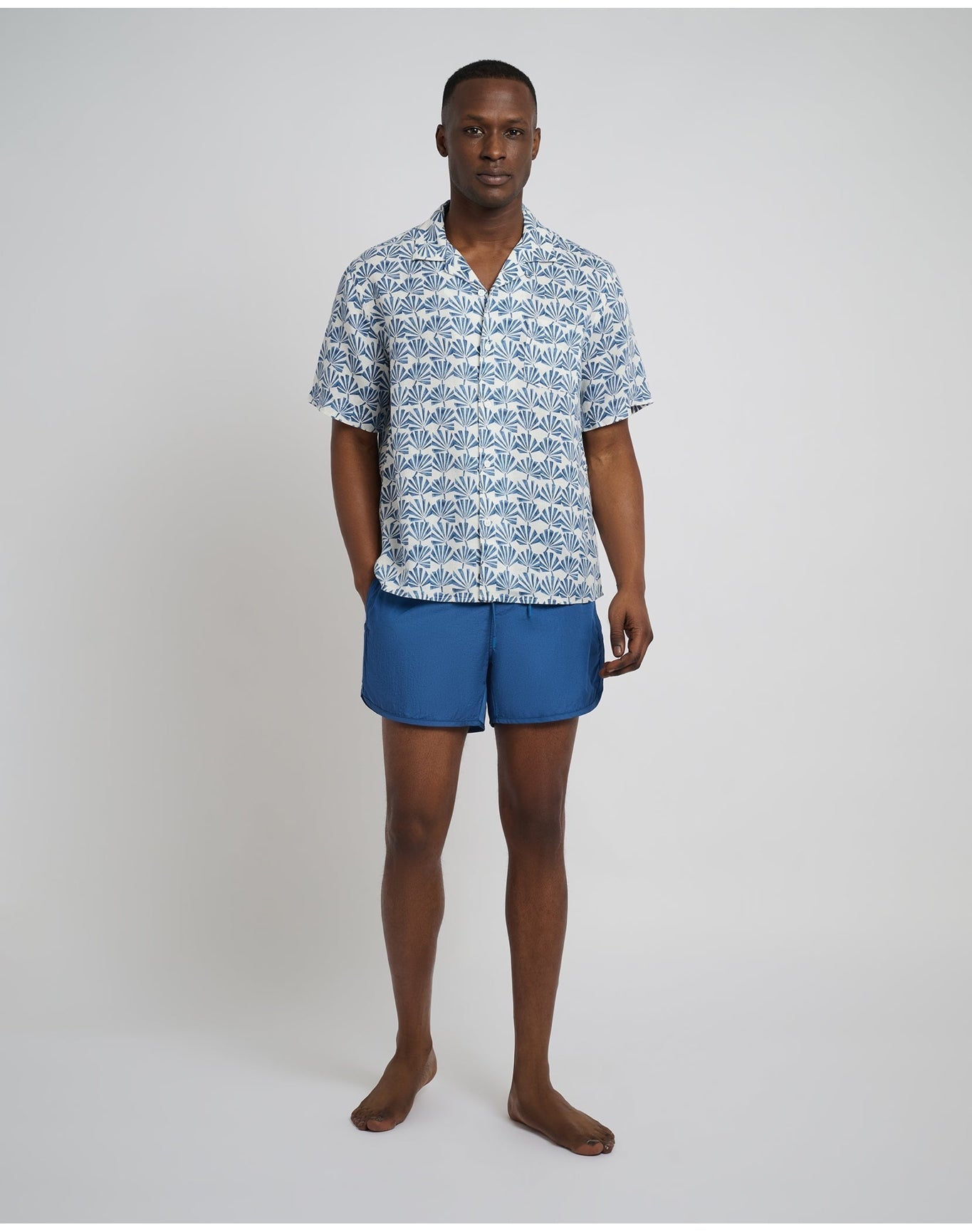 Men | Air Linen Vacation Shirt | Dark Blue