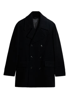 Men | Arno Double Breasted Coat | Black