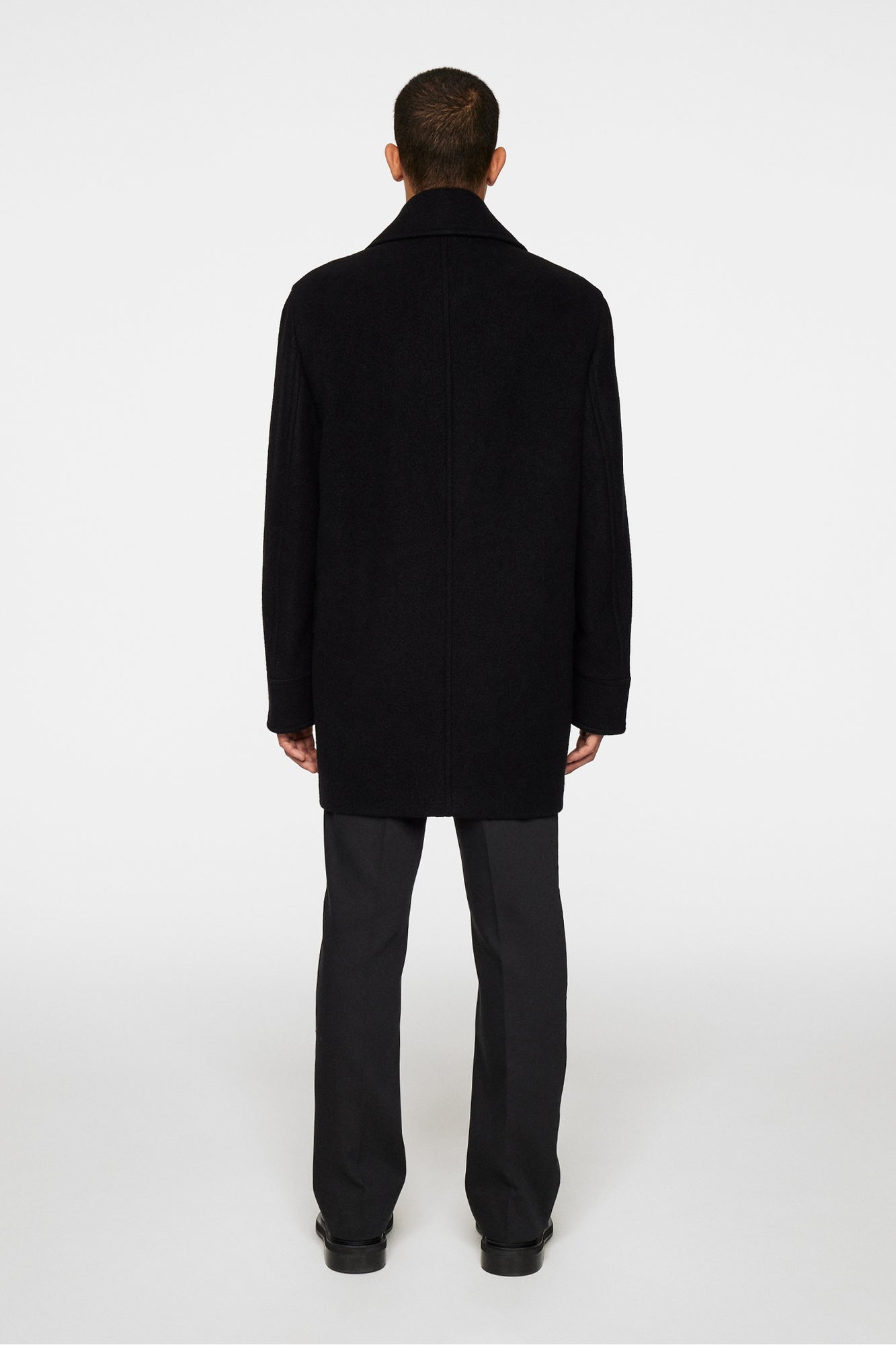 Men | Arno Double Breasted Coat | Black
