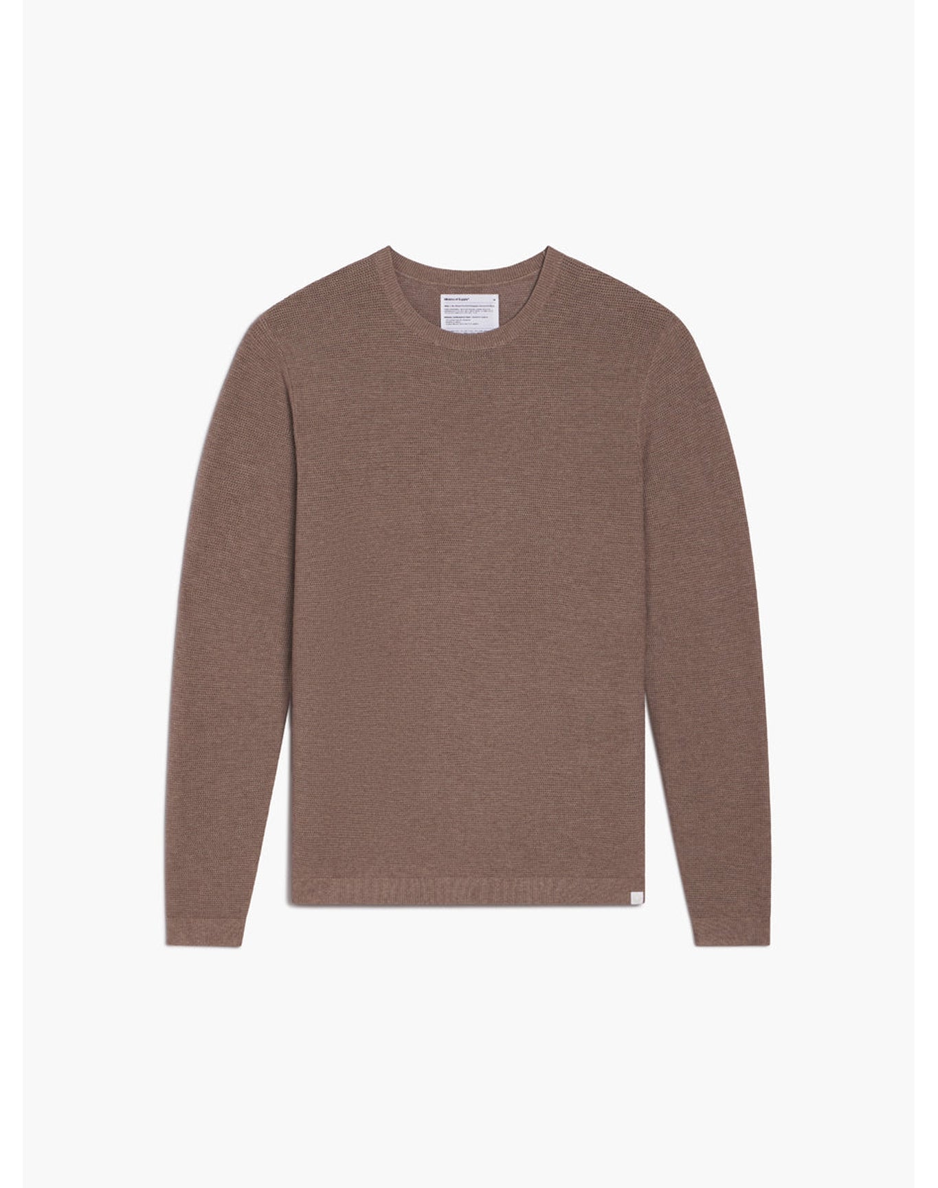 Men | Atlas Textured Crewneck Sweater | Ash Brown