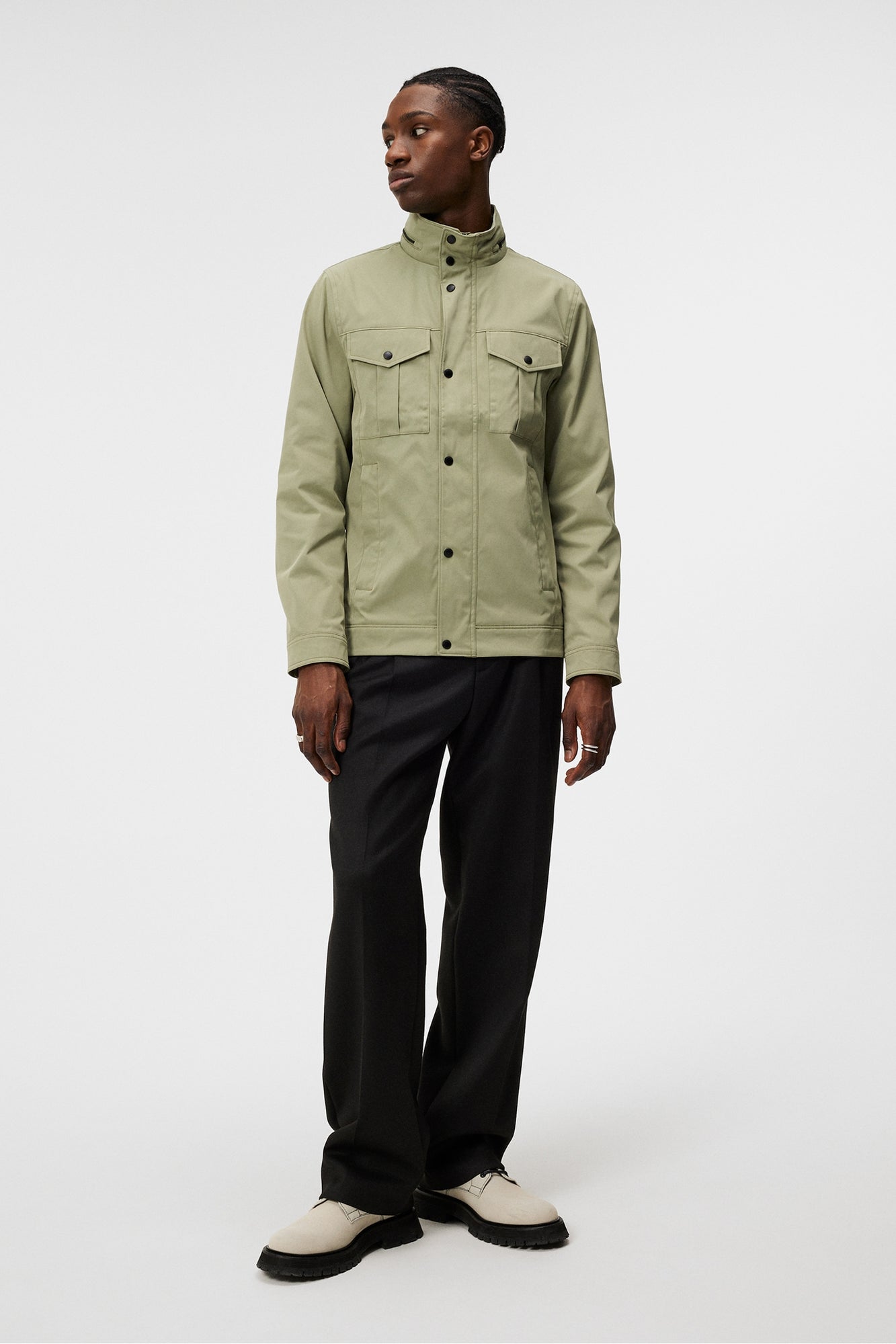Men | Bailey Poly Jacket | Oil Green