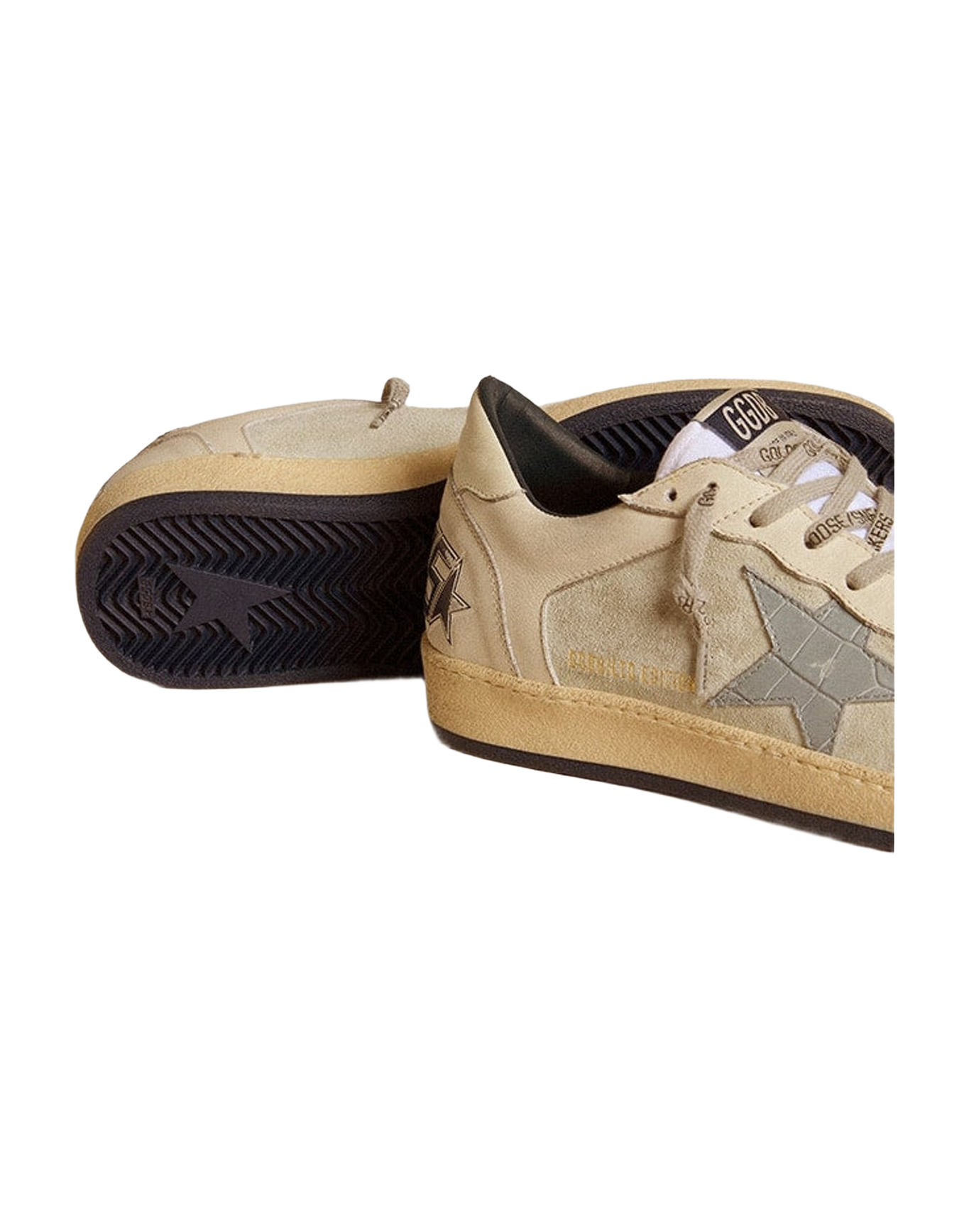 Men | Ball Star Ltd Leather & Suede with Crocodile Print Leather Star | Ice x White x Light Blue x Talco