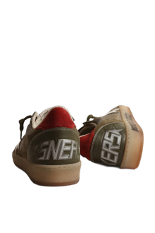 Men | Ball Star in Leather with Star and Red Heel Tab | Forest Green x