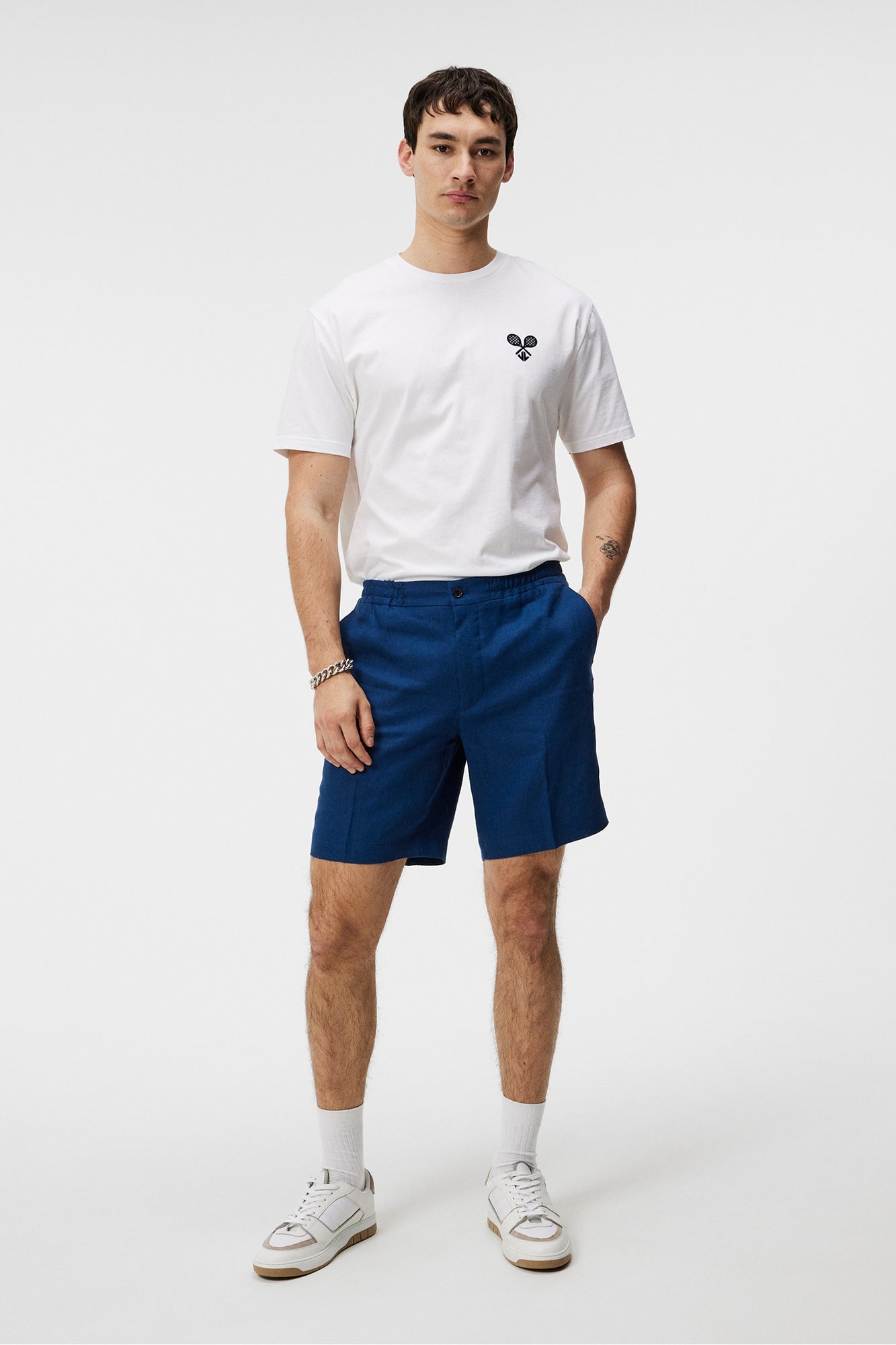 Men | Baron Linen Shorts | Estate Blue