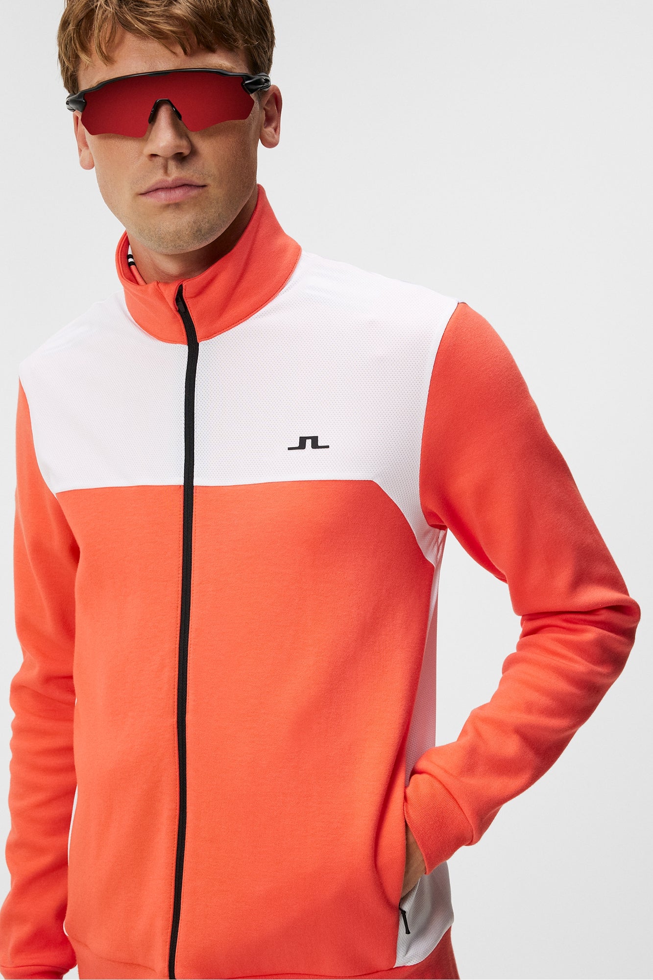 Men | Bennett Mid Layer | Hot Coral