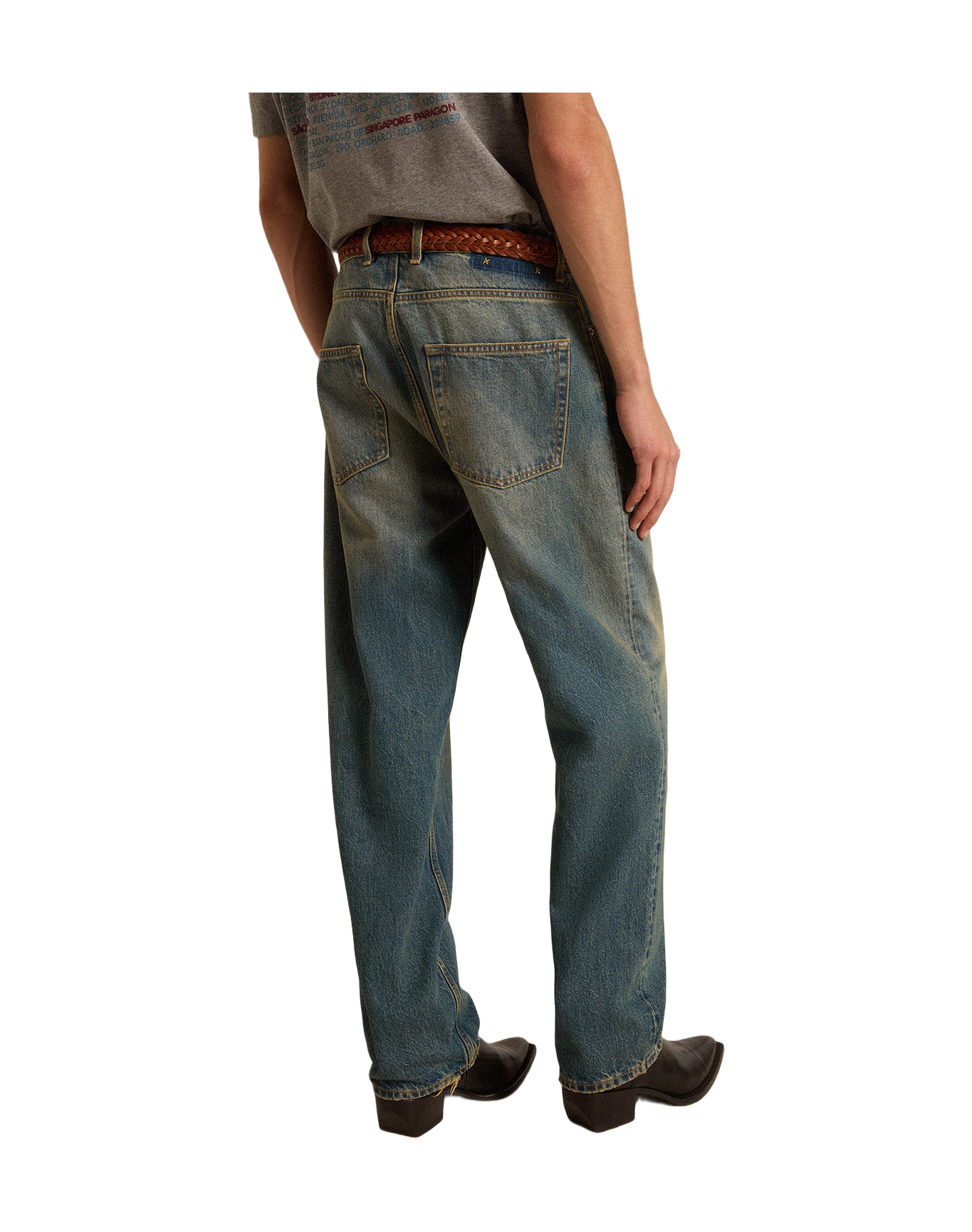 Men | Blue Jeans with A Lived-In Treatment | Blue