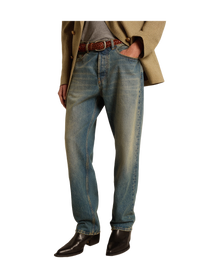 Men | Blue Jeans with A Lived-In Treatment | Blue