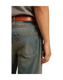 Men | Blue Jeans with A Lived-In Treatment | Blue